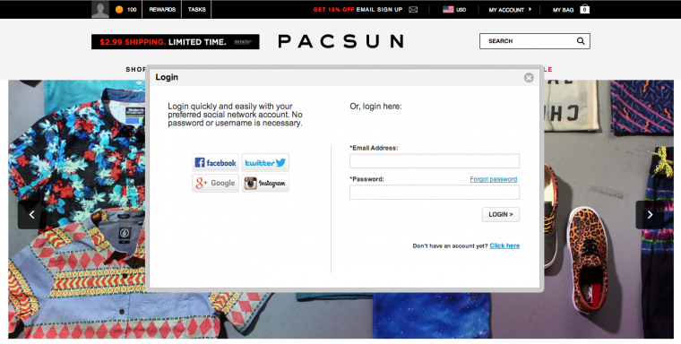 PacSun-Social-Login