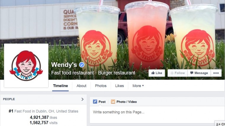 Wendy's facebook